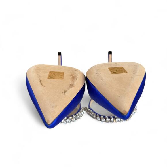 Jimmy Choo‎ Bing 100 Satin Crystal-Strap Mules Size 38 - Picture 7 of 12